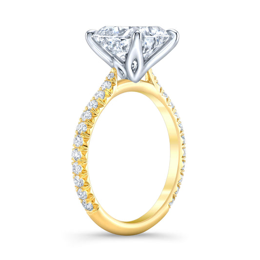 Classic Pave Ring with a Shoulder IP1568D