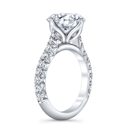 French Pave Setting with a Shoulder (Petal Prongs) IP1605D