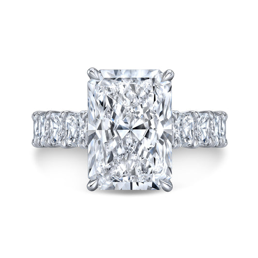 Radiant Cut Shared Prong Hidden Halo Ring IP1531