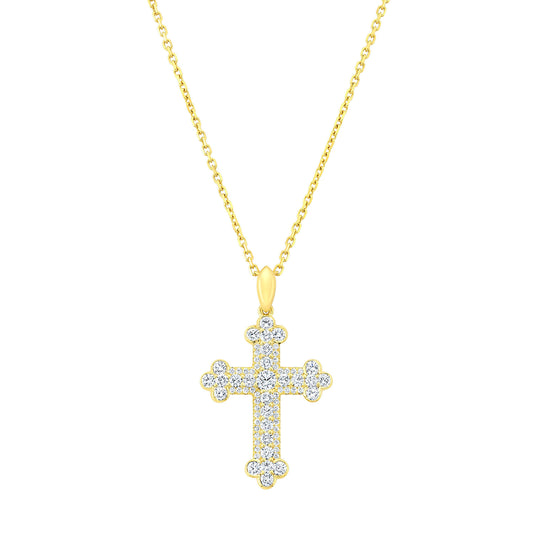 Fleur De Lis Cross Pave IP7089S