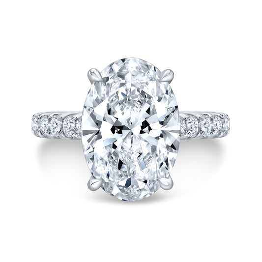 French Pave with a Shoulder, Hidden Halo Ring IP1647OV