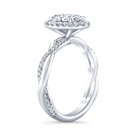 Braided Halo Engagement Ring IP1513OV